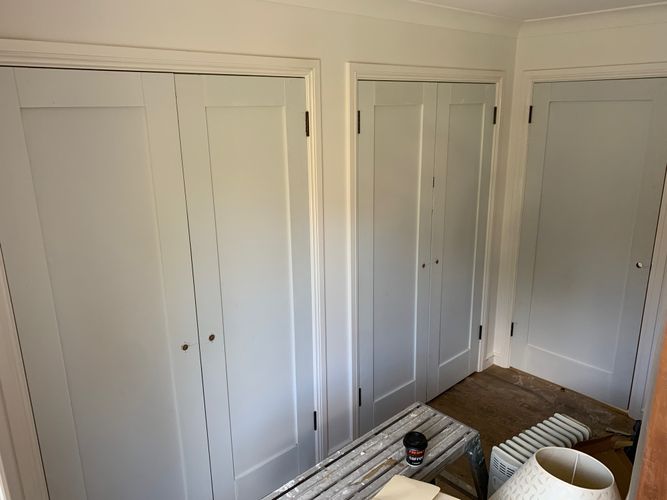 French doors with frosted glass