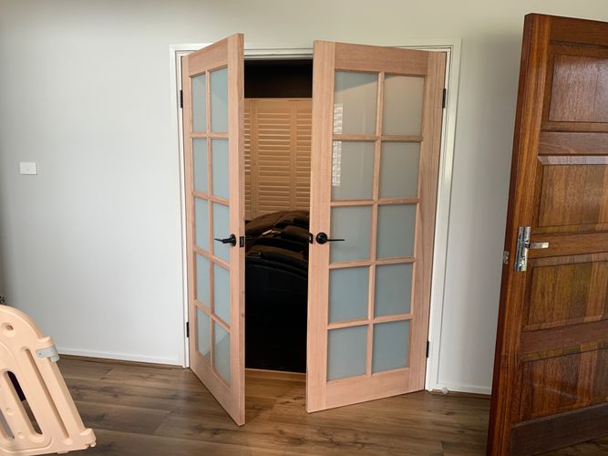 Routed timber joinery detail