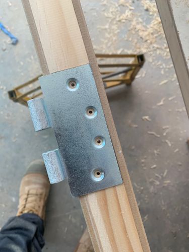 Modern door with black hardware fitout